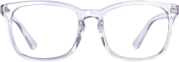 MAXJULI Blue Light Blocking Glasses,Computer Reading/Gaming/TV/Phones Glasses for Women Men(Transparent)