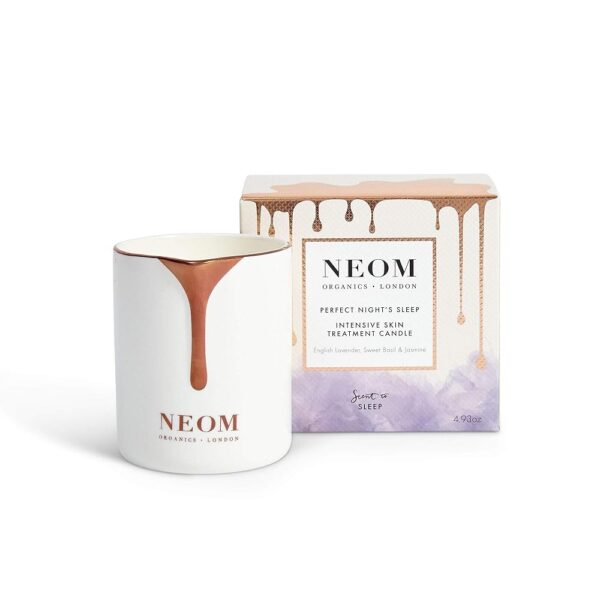 NEOM - Intensive Skin Treatment Candle | 4.93 Fl Oz (140gr) | Lavender, Chamomile & Patchouli | Massage Oil Candle for Sleep | 100% Natural Fragrances | Nourish & Soften |...