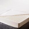 Premium Natural Latex Mattress Topper, Medium Firm with Organic Cotton Cover No Memory Foam Chemicals, Help Relief Shoulder & Back Pain (2" Queen)