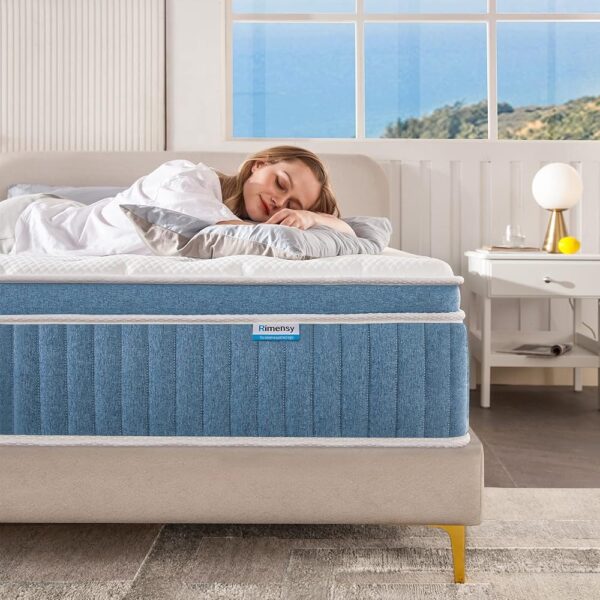 Rimensy Full Mattress, 12 Inch Hybrid Mattress in a Box, Gel Memory Foam Mattress, Individually Wrapped Pocket Coils Innerspring Mattress, Support & Pressure Relief, Medium Firm...