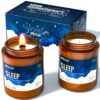 Scented Candles 7oz, Sleep Candles for Home Scented, Scented Candle Set for Stress Relief and Promote Sleep, Candles Gifts for Women and Men (2 Pack)