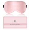 Silk Sleep Mask for Women - Soft Breathable Organic Natural Mulberry Silk Fabric Blackout Eye Mask for Sleeping with Adjustable Straps No Pressure Eye Mask for Travel Essentials...
