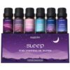 Sleep Essential Oils Set for Diffusers for Home, Set of 6 Essential Oil Blend Aromatherapy - Eucalyptus, Jasmine, Orange, Lavender, Cedar, Mint