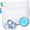 SUPA MODERN Cooling Bed Pillows for Sleeping 2 Pack Shredded Memory Foam Pillows Adjustable Cool Pillow for Side Back Stomach Sleepers Luxury Gel Pillows Queen Size Set of 2...