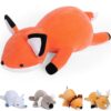 Weighted Stuffed Animals, 4.2Lb Weighted Fox Plush, 24in Giant Fox Throw Pillow Soft Plushie Doll Toy Gifts