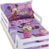 Disney 4 Piece Minnie's Fluttery Friends Toddler Bedding Set, Lavender