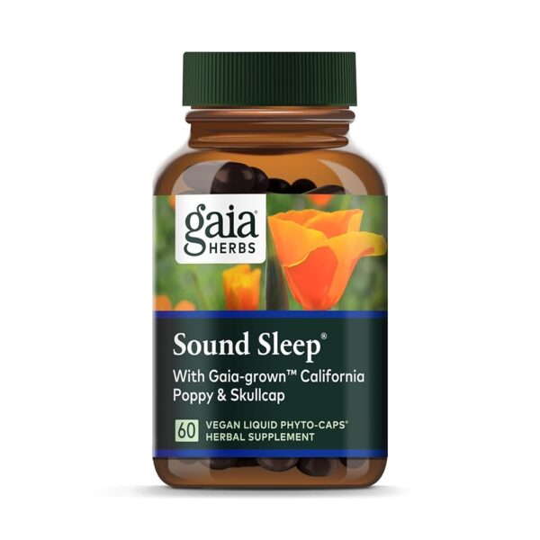 Gaia Herbs Sound Sleep - Natural Sleep Support to Promote Calm & Relaxation to Support Restful Sleep - with Valerian Root, Passionflower & More - 60 Vegan Liquid Phyto-Capsules...
