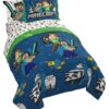Jay Franco Minecraft Twin Comforter Set - 5 Piece Bedding Includes Sheet Set & Pillow Covers - Super Soft Kids Bedding Features Creeper & Zombie