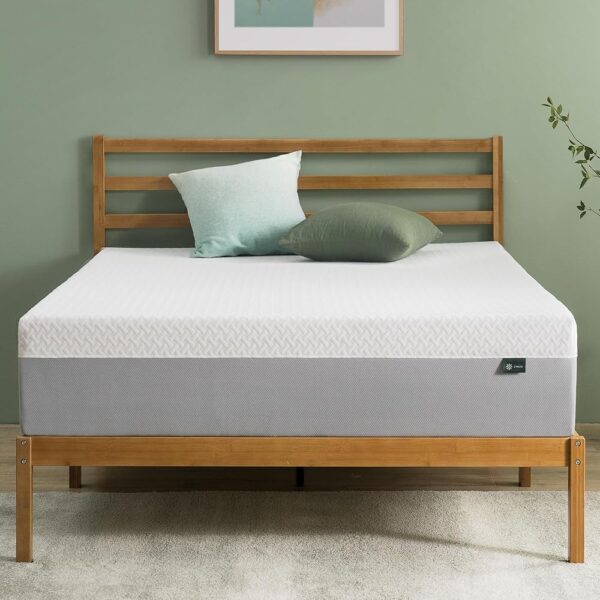 ZINUS 12 Inch Green Tea Essential Memory Foam Mattress [New Version], Queen, Fiberglass Free, Medium Feel, Breathable Airflow Memory Foam, Certified Safe Foams & Fabric,...
