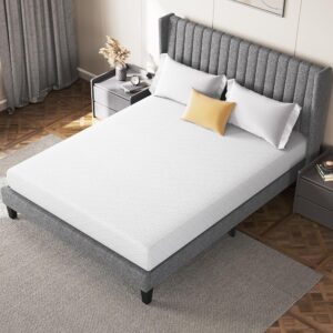 Yaheetech 8 Inch Queen Mattress Cooling Gel Memory Foam Mattress, Green Tea Mattress for Fresher Sleep, Medium Firm, CertiPUR-US Certified, Queen Size Mattress in a Box