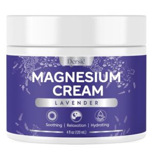 Magnesium Cream for Sleep and Leg Cramps: Soothing Lavender Magnesium for Muscle Relief & Restless Nights - Eases Cramps & Pain for Relaxation (4 fl oz)