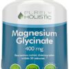 Magnesium Glycinate 400mg - 270 Magnesium Tablets (not Capsules) - 400 mg Elemental Magnesium - Highly Bioavailable - Vegan and Vegetarian - for Improved Sleep, Stress Relief &...