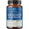 Magnesium Glycinate 500mg | Chelated for Muscle Relaxation, Bones, Heart, Nerve, Sleep & Calm Support for Women & Men | High Absorption Magnesium Chelate Supplement &...