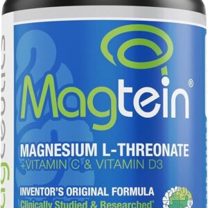 Magnesium L-Threonate, Improve Brain Health, Memory, Cognition, Stress Relief and Sleep Quality - 60 Veg Capsules (30 Days Supply)