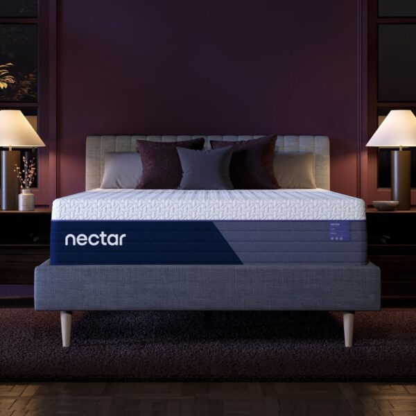 Nectar Luxe Hybrid 14” King Mattress - Medium Firm - Contouring Memory Foam & Innerspring Coils - Cooling Fiber Upgrade - 3” Pressure Relief Layer - 365-Night Trial & Forever...