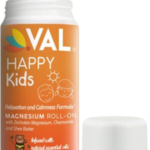 VAL Magnesium, Roll-on Applicator, Relaxation Formula for Children, Zechstein Magnesium Chloride, Chamomile, Shea Butter and Natural Essential Oils to Help Kids Sleep, Support...