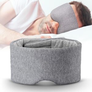 100% Handmade Cotton Sleep Mask Blackout for Side Sleeper, Eye Mask Sleeping for Women Men, Soft Pressureless Cooling Blackout Eye Covers for Sleeping, Sleep Mask fits All Heads...