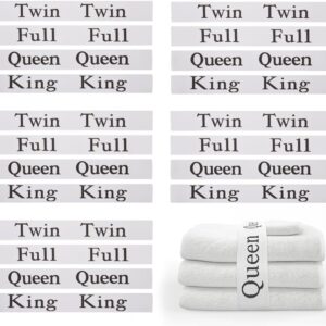 20 Pieces Bed Sheet Organizer Bands Bed Sheet Keepers Closet Organization Elastic Linen Labels for Bed Sheet Sets(Queen,King,Full,Twin)