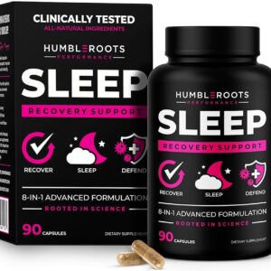 8-IN-1 All-Natural Sleep Aid Supplement for Recovery, Immunity, & Sleep Support | Organic Reishi & Valerian Root | Ashwagandha Root & VitaCherry Sport | Apigenin & L-Theanine |...