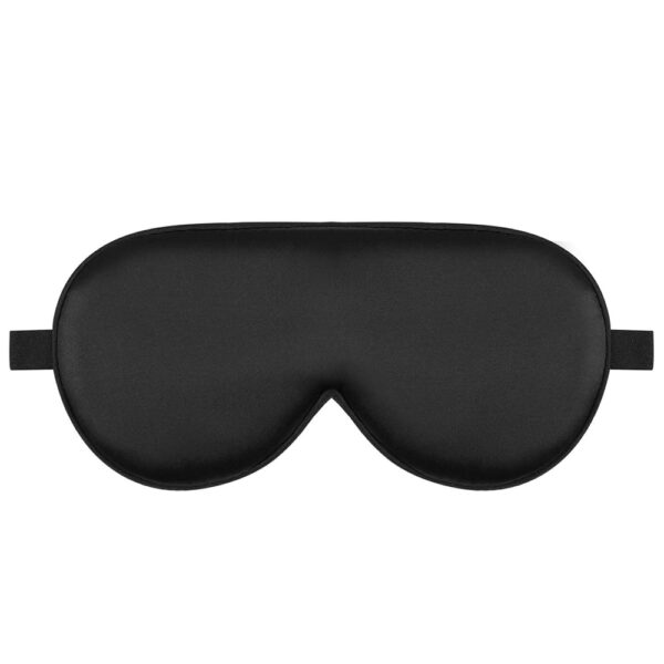 Alaska Bear Sleep Mask Silk Cover Eye Contour Built in No Pressure for Sleeping, Upgrade Over Conventional Flat Thin Eyeshades, Machine Washable (Black)