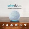 Amazon Echo Dot (5th Gen) with clock | Compact smart speaker with Alexa and enhanced LED display for at-a-glance clock, timers, weather, and more | Cloud Blue