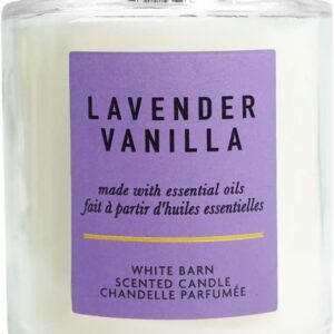 Bath and Body Works Lavender Vanilla Medium One Wick Candle. 7 Oz.