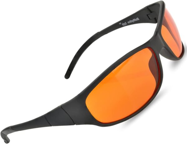 Blue Blocking Amber Glasses for Sleep 99.9 Percent Effective - Nighttime Eye Wear - Special Orange Tinted Glasses Help You Relax Your Eyes