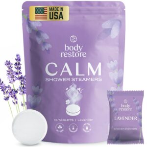 Body Restore Bath Bombs Aromatherapy 15 Pack - Christmas Gifts for Women, Stocking Stuffers, Birthday Gifts for Mom, White Elephant Gift, Travel Essentials - Lavender