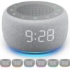 Buffbee Sound Machine & Alarm Clock 2-in-1, 18 Soothing Sound, 7 Night Light, Sleep Timer, Precise 30-Level Volume Control White Noise Machine