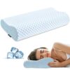 Cervical Pillow for Neck Pain Relief, Contour Memory Foam Pillows for Sleeping, Odorless Ergonomic Pillow Adjustable Orthopedic Cooling Pillow Bed Pillow Neck Support for Side...