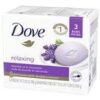 Dove relaxing lavender oil & chamomile, 3 count, 3.17 oz, total weight 9.52 oz