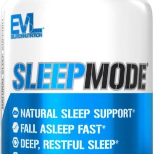 Evlution Nutrition Herbal Complex Sleep Supplements for Adults Gentle Sleep Support Adult Melatonin Pills with Valerian L-Tryptophan Lemon Balm and More - Restful Calm Sleep...