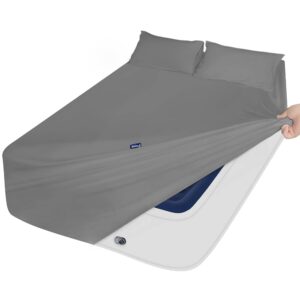 Extra Deep Pocket Queen Sheet Sets for Air Mattress - Deep Pocket Sheets Queen Size Sets - Sheets with Pocket on Side - Easily Fits Extra Deep 16 in to 24 in Pillow Top Air...