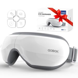 Eye Massager, Smart Eye Massager with Heat, Upgraded Heated Eye Mask Massager with Bluetooth Music, Face Eye Care Device for Eye Strain, Dry Eyes, Migraines, Ideal Gifts for Men...