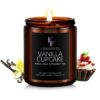 Fall Candles, Vanilla Cupcake Scented Candles for Home, Natural Soy Autumn Candle Aromatherapy Candle, 7 oz Jar Candles Fall Gifts for Women Men