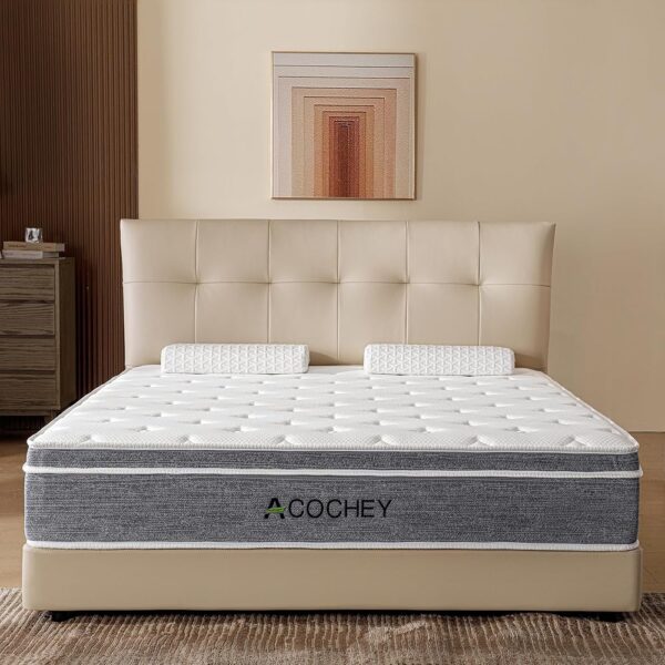 Full Mattress in a Box,10 Inch Full Mattresses,Gel Memory Foam Medium Firm Grey Hyrid Mattress,Quality Comfort and Adaptive Support Breathable Cooling Full Mattress,CertiPUR-US.