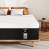 Full Size Mattress, 10 Inch Innerspring Hybrid Mattress in a Box with Memory Foam for Back Pain Relief, Medium Firm Mattress with Motion Isolation & Strong Edge Support