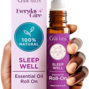 Gya Labs Sleep Well Essential Oil Roll On Blend - 100% Natural Aromatherapy Sleep Oil for Good Night Sleep - Made with Calming Essential Oils like Chamomile & Lavender Oil for...