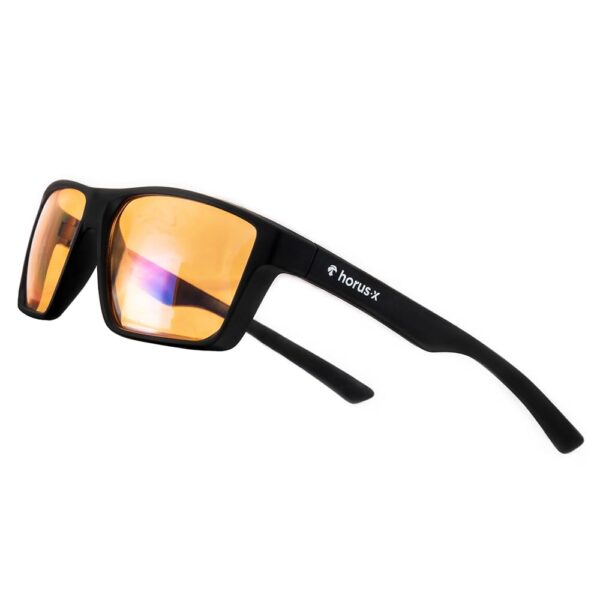 Horus X ® • Gaming Glasses • Blue Light Blocking Computer Screen Glasses | Anti Fatigue & Eyestrain | ONE Amber