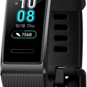 HUAWEI Band 3 Pro All-in-One Fitness Activity Tracker, 5ATM Water Resistance for Swim, 24/7 Heart Rate Monitor, Built-in GPS, Multi-Sports Mode, Sleep Tracking, Black, One Size