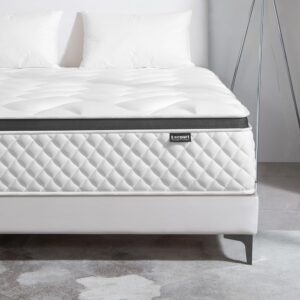 King Mattress,14 Inch King Size Mattress in a Box,Gel Memory Foam and Innerspring Hybrid Mattress with Individual Pocket Spring for Motion Isolation,Pressure Relief,Medium Firm...