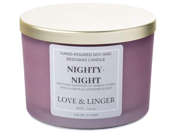 Lavender Candle | Sleep Candle | Aromatherapy Candle | Luxury Soy & Beeswax Candles for Home | 16 oz. Large Jar 3 Wick Candle | Calming Candles | Soothing Candle