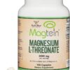 Magnesium L Threonate Capsules (Magtein) – High Absorption Supplement – Bioavailable Form for Sleep and Cognitive Function Support – 2,000 mg – 100 Capsules