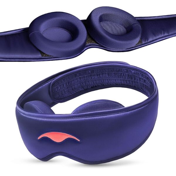 Manta Silk Sleep Mask - Luxury Silk Eye Mask with Pure Silk Eye Cups, Gentle on Skin & Hair, Breathable, Sleep Mask withTapered Fit for Comfort, Adjustable Head Strap, True 100%...