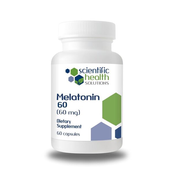 Melatonin 60mg | High Dosage Melatonin in Easy-to-Swallow Capsules | Vegan, Non-GMO & Gluten-Free | US-Made Extra Strength Melatonin (Single)