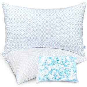 mislili Memory Foam Pillows King Size Set of 2, Luxury Cooling King Bed Pillows 2 Pack, Adjustable Frim King Size Pillows for Stomach Back Side Sleeper, Bed Pillows with Extra...