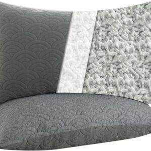 MOLCLCUY Memory Foam Pillows King Size Set of 2 Adjustable Cool Pillow for Side Back Stomach Sleepers Luxury Gel Pillow with Washable Cover