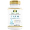 Nature's Health Calm and Composed – Valerian Root and Passion Flower Formula – Daily Stress Relief – Relaxation Supplement – 1000 mg per Serving – 60 Vegetarian Capsules