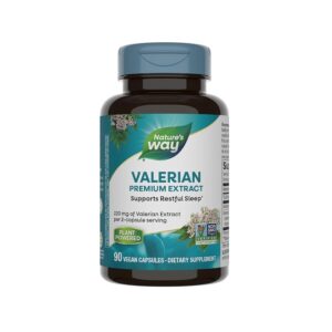 Nature's Way Valerian Premium Extract - 220 mg of valerian extract per 2-capsule Serving - Supports Restful Sleep* - Non-GMO Project Verified - Herbal Supplements - Gluten Free...
