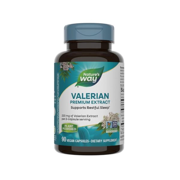 Nature's Way Valerian Premium Extract - 220 mg of valerian extract per 2-capsule Serving - Supports Restful Sleep* - Non-GMO Project Verified - Herbal Supplements - Gluten Free...